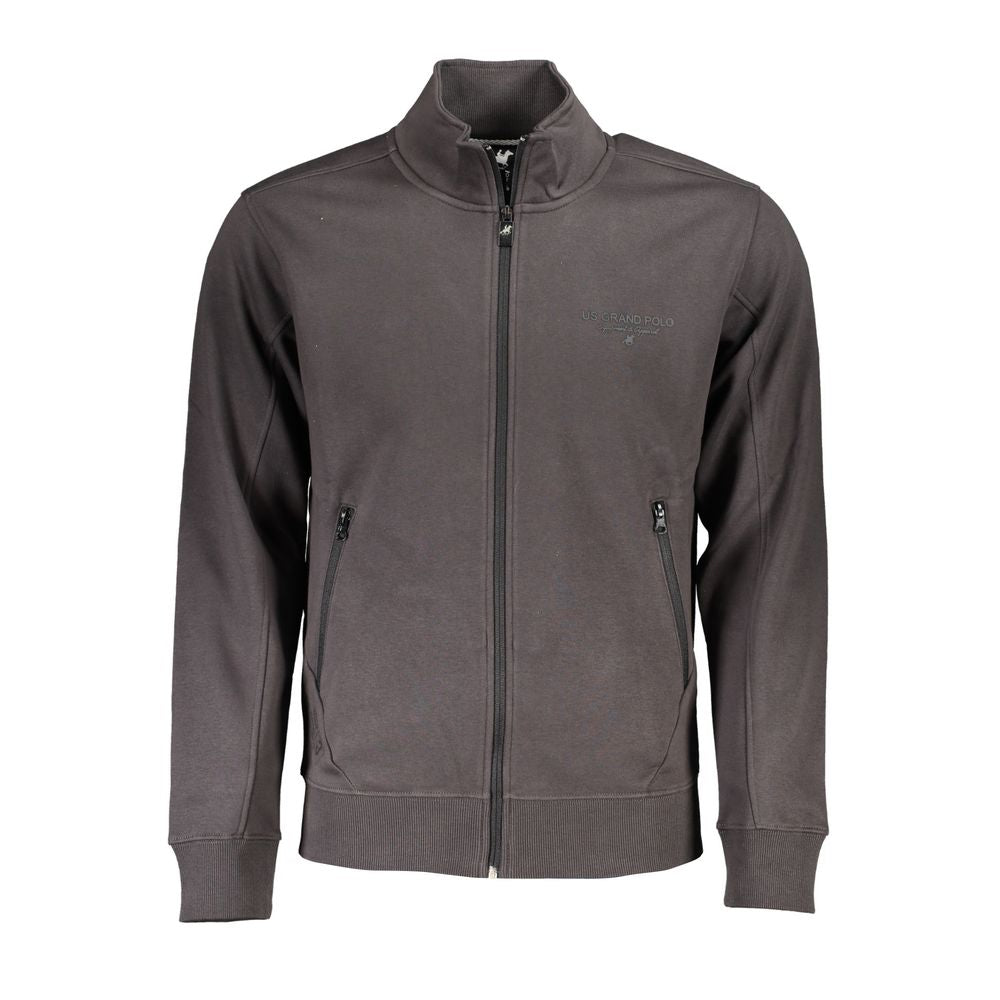 U.S. Grand Polo Grigio Baumwoll-Sweatshirt für Herren