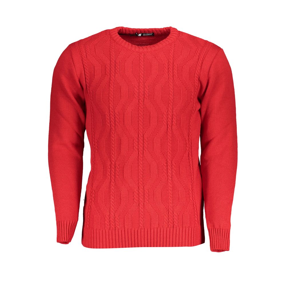 U.S. Grand Polo Roter Herrenpullover aus Acryl