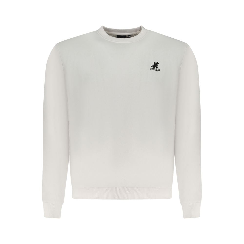 U.S. Grand Polo Weißes Baumwoll-Sweatshirt für Herren