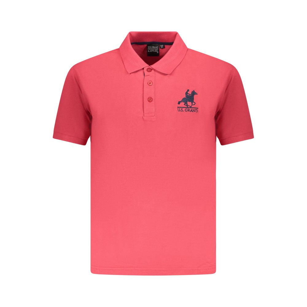 U.S. Grand Polo Rotes Herren-Poloshirt aus Baumwolle