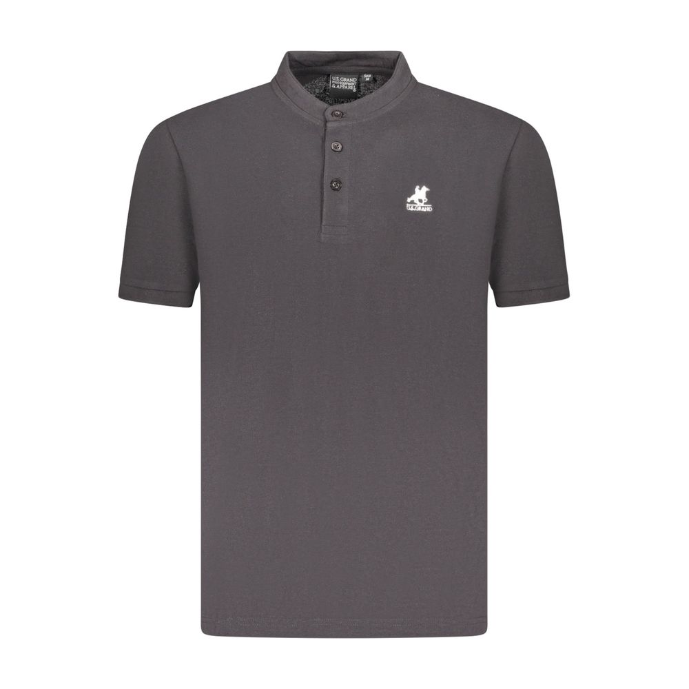 U.S. Grand Polo Schwarzes Herren-Poloshirt aus Baumwolle