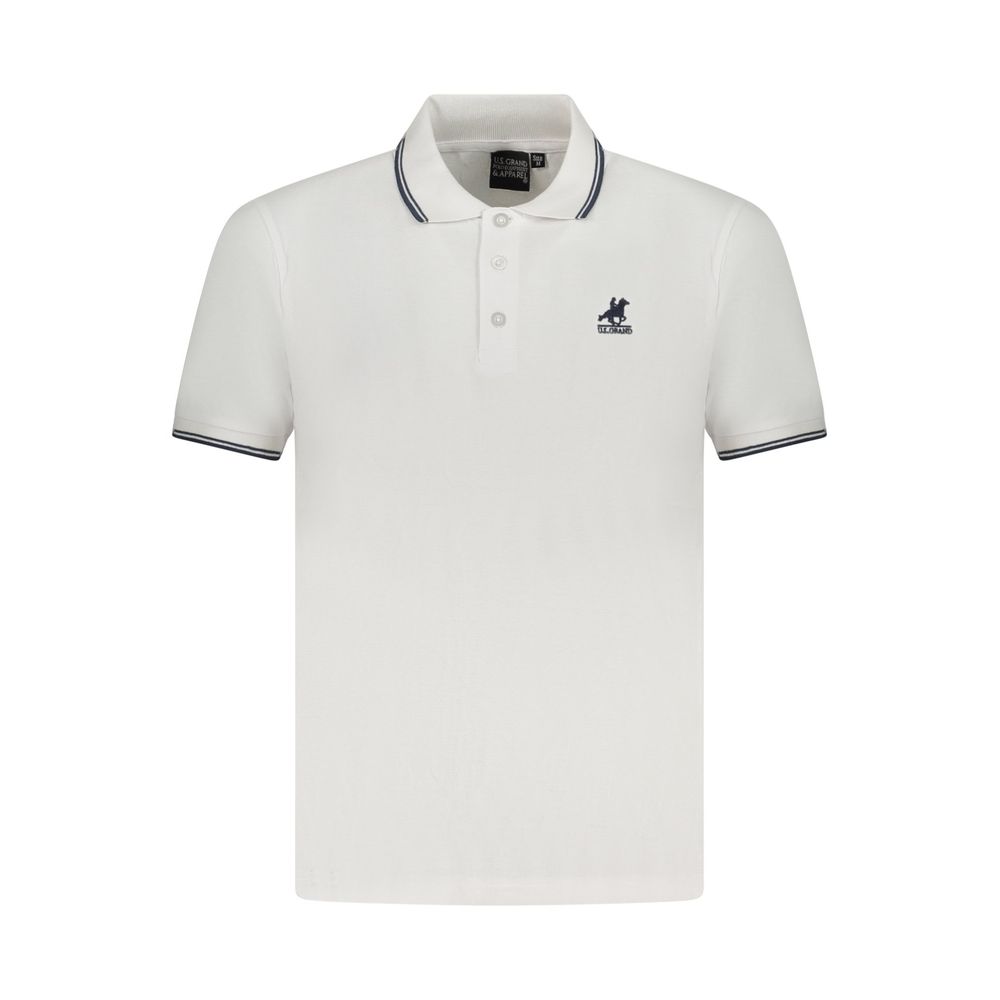 U.S. Grand Polo Weißes Poloshirt aus Baumwolle für Herren
