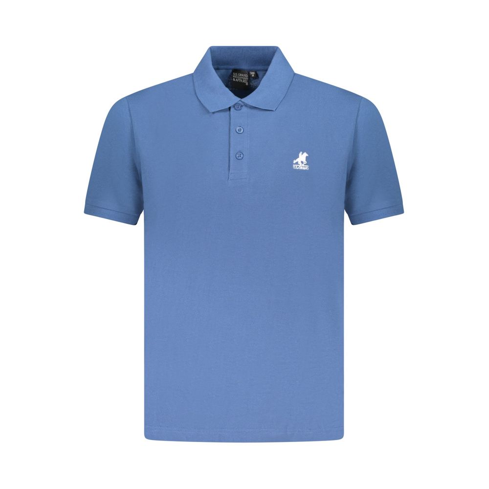 U.S. Grand Polo Blaues Baumwoll-Poloshirt für Herren