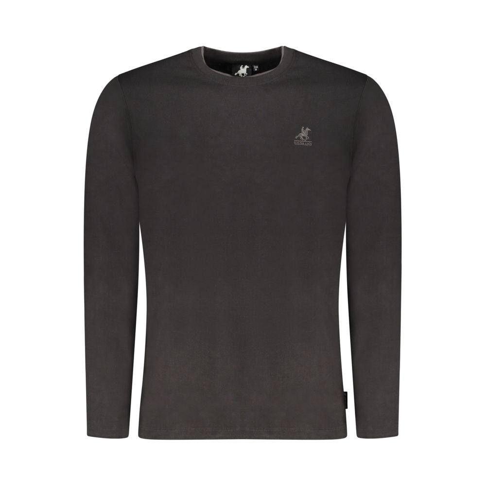 U.S. Grand Polo Schwarzes Baumwoll-T-Shirt für Herren