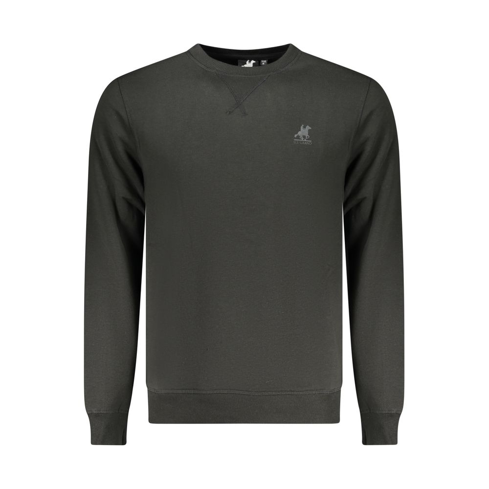 U.S. Grand Polo Schwarzer Baumwoll-Sweatshirt