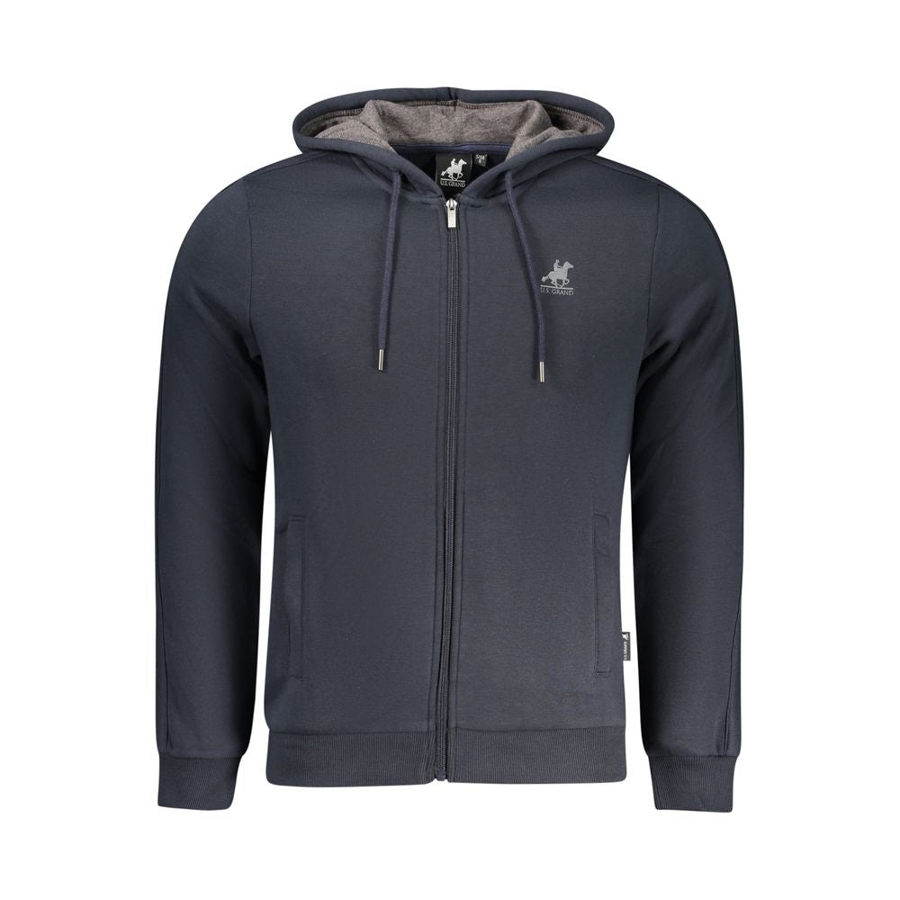 U.S. Grand Polo Blauer Baumwoll-Kapuzenpullover für Herren