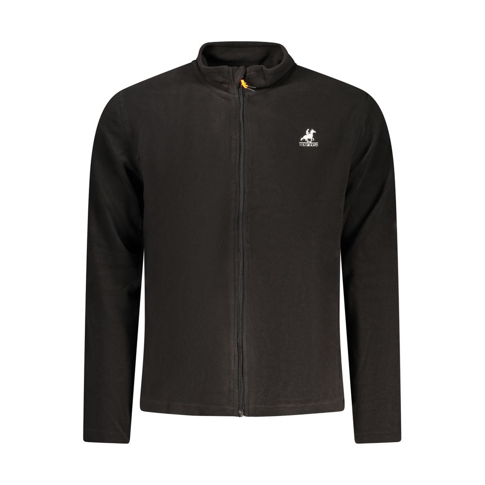 U.S. Grand Polo Schwarzes Herren-Sweatshirt aus Polyester