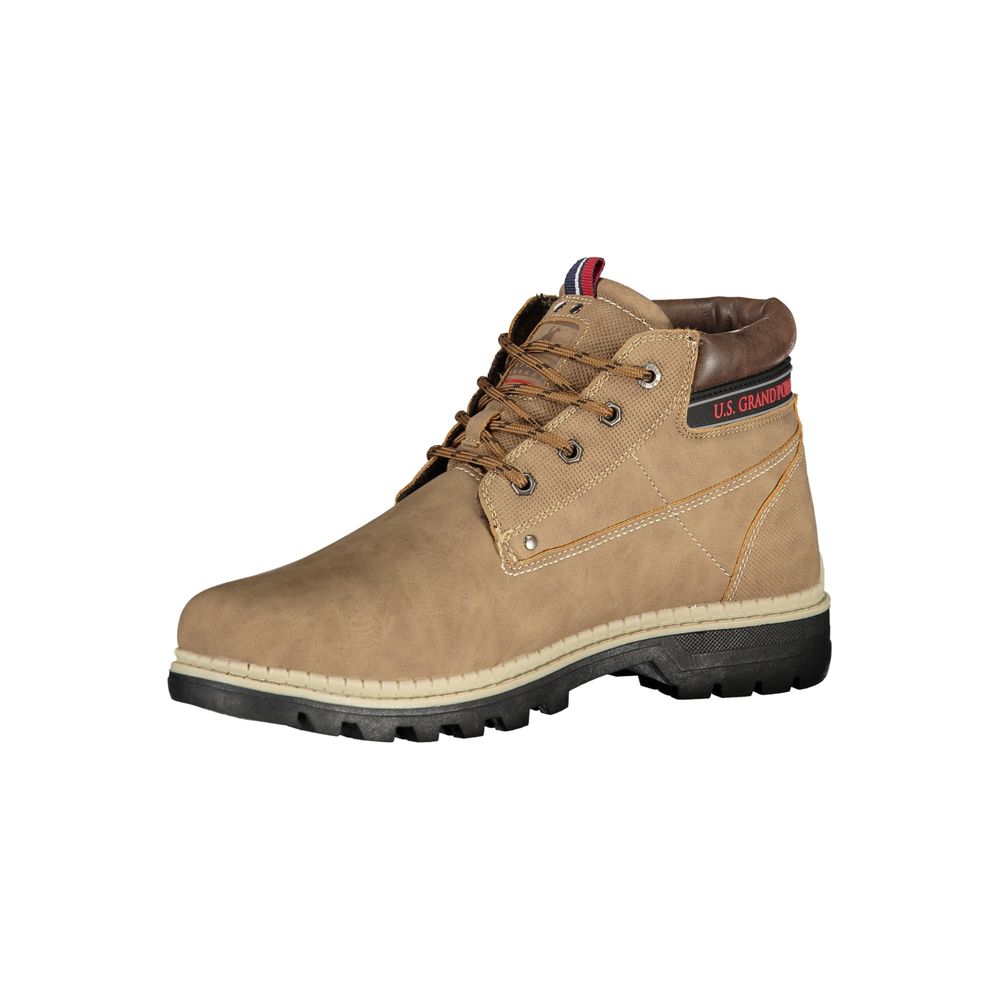 U.S. Grand Polo Braune Ankle Boots aus Polyester