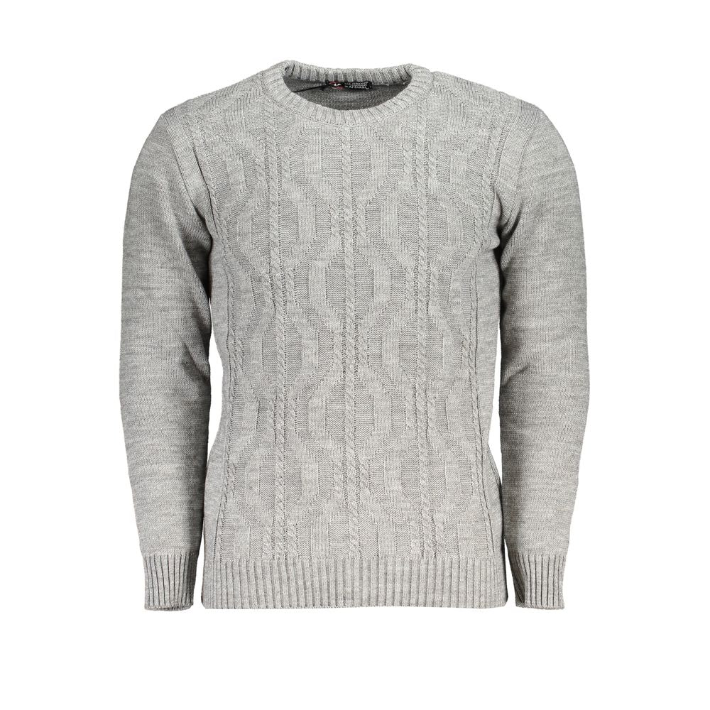 U.S. Grand Polo Grauer Strickpullover mit Rollkragen