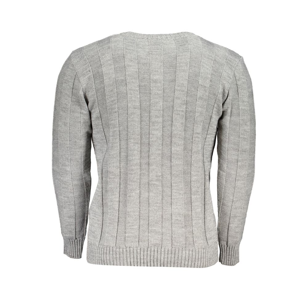 U.S. Grand Polo Grauer Strickpullover mit Rollkragen