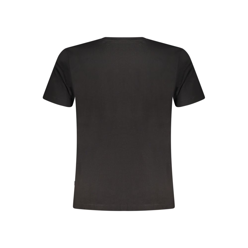 Guess Jeans Schwarzes Herren-T-Shirt aus Bio-Baumwolle