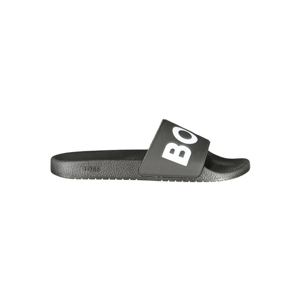 Hugo Boss Schwarze Herren-Slipper aus Polyurethan