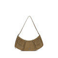 PINKO Beige Kalbsleder Bos Taurus Schultertasche
