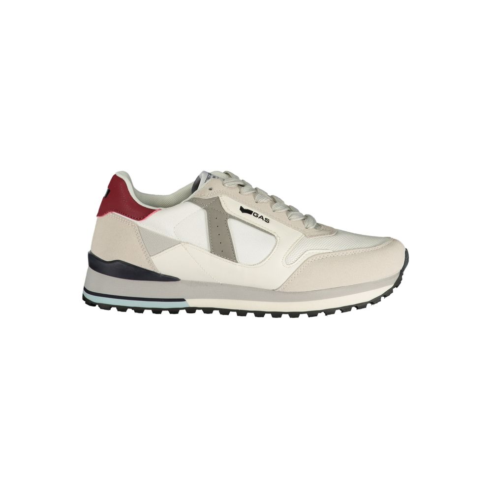 Gas Herren-Sneaker aus weißem Polyurethan
