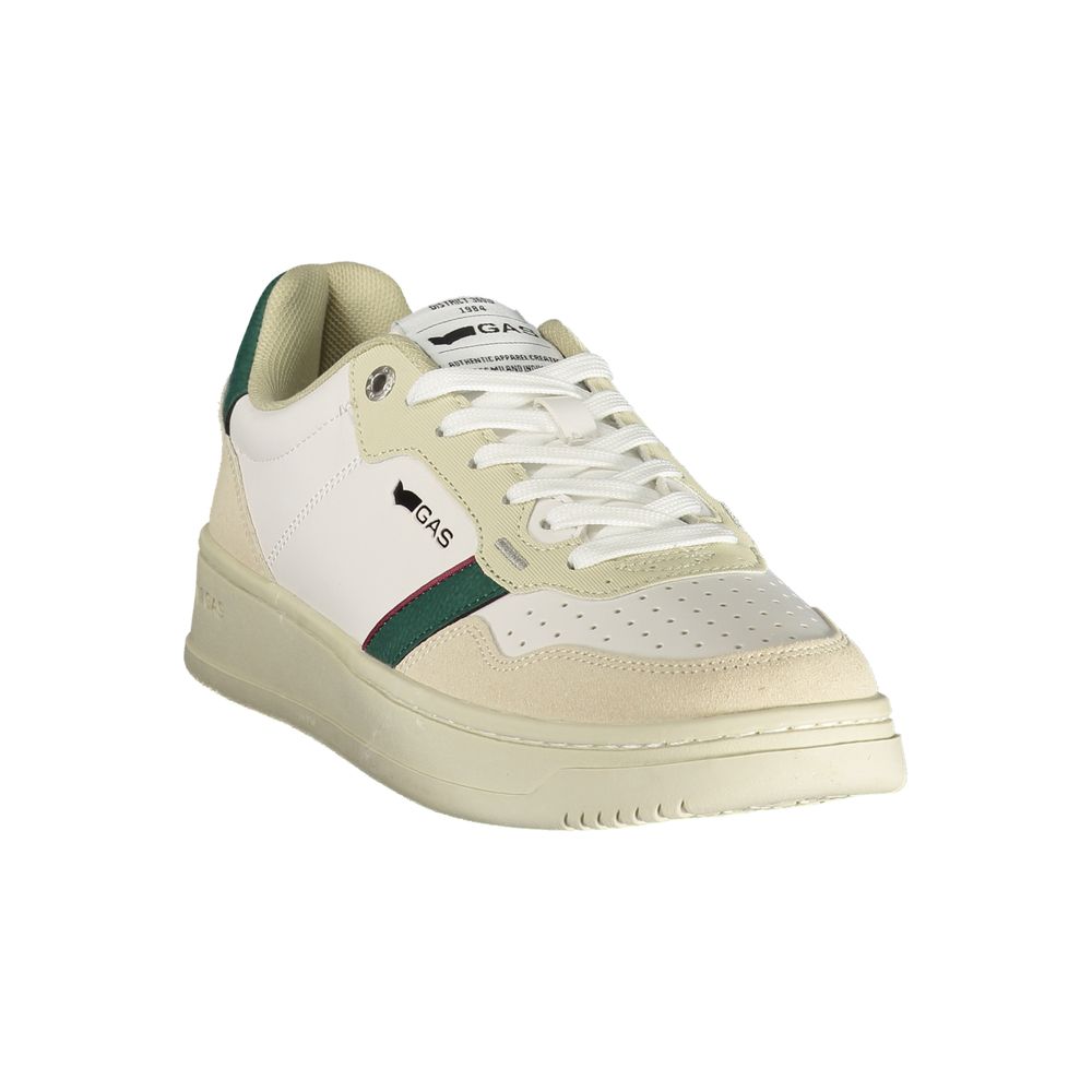 Gas Herren-Sneaker aus weißem Polyurethan
