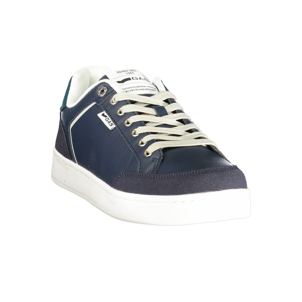 Gas Blauer Herren-Sneaker aus Polyurethan
