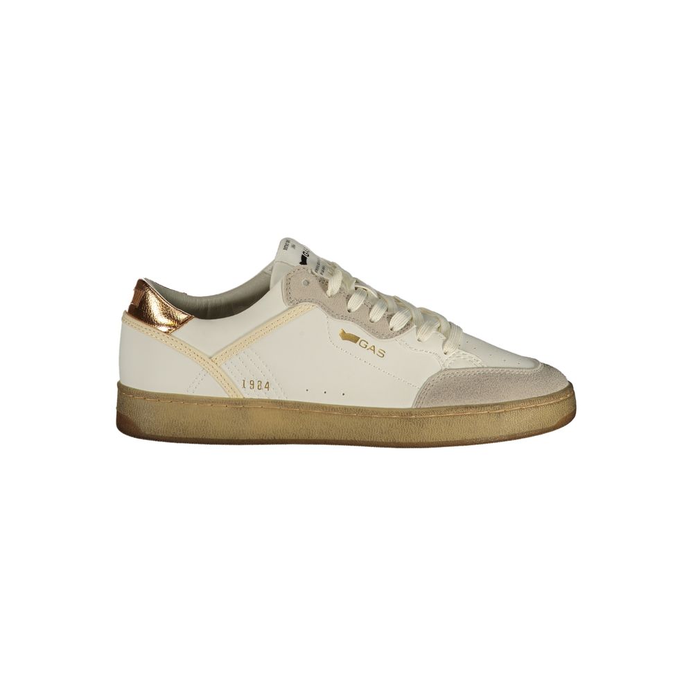 Gas Weiße Sneaker aus Polyester im Athletic-Stil