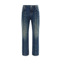 Versace Blaue Jeans aus Baumwolle im geraden Schnitt