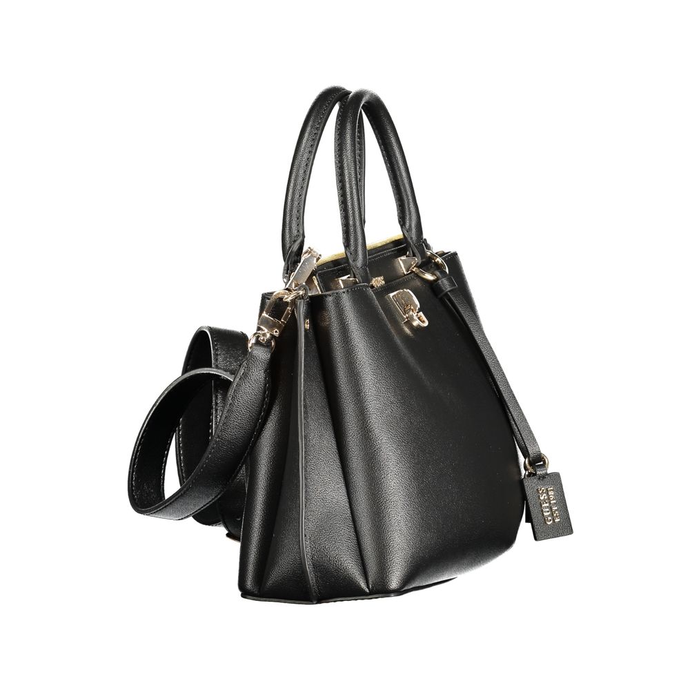 Guess Jeans Schwarze Damen-Handtasche aus Polyurethan