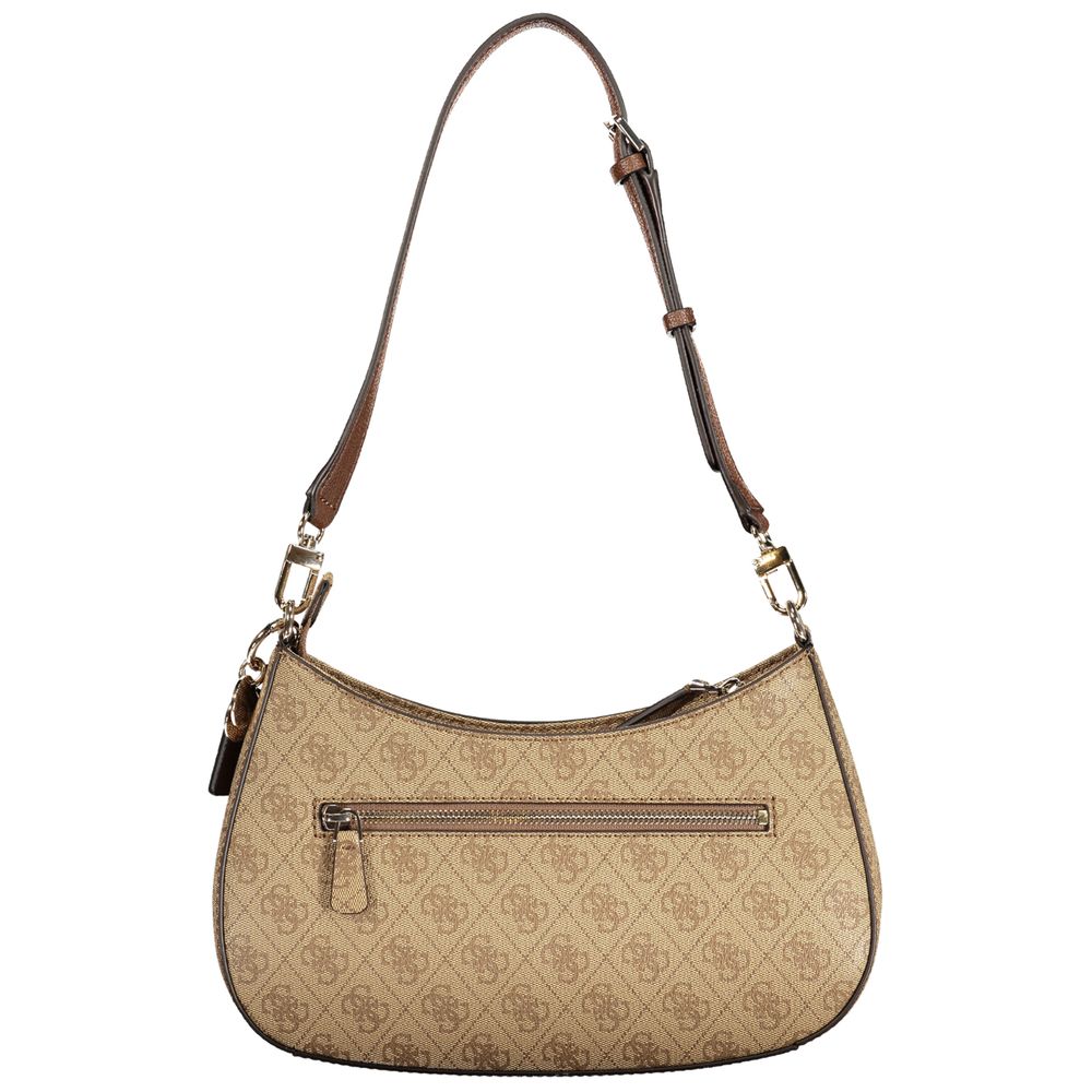 Guess Jeans Damen-Handtasche aus beigem Polyurethan