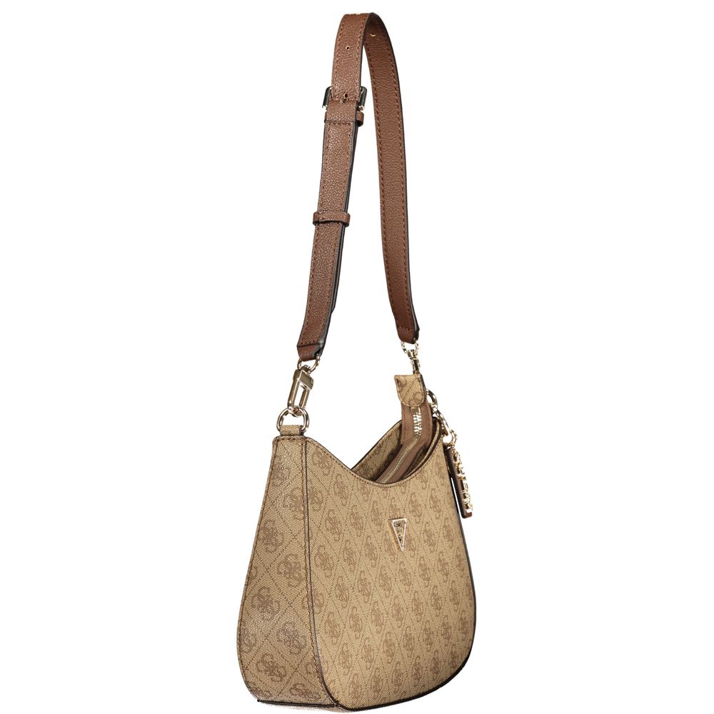 Guess Jeans Damen-Handtasche aus beigem Polyurethan