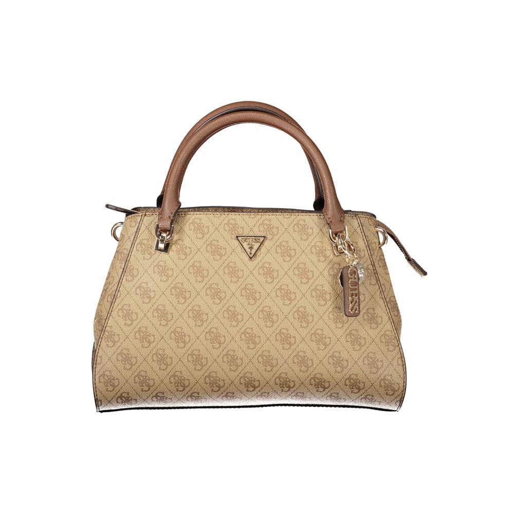 Guess Jeans Damen-Handtasche aus beigem Polyurethan