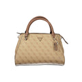 Guess Jeans Damen-Handtasche aus beigem Polyurethan