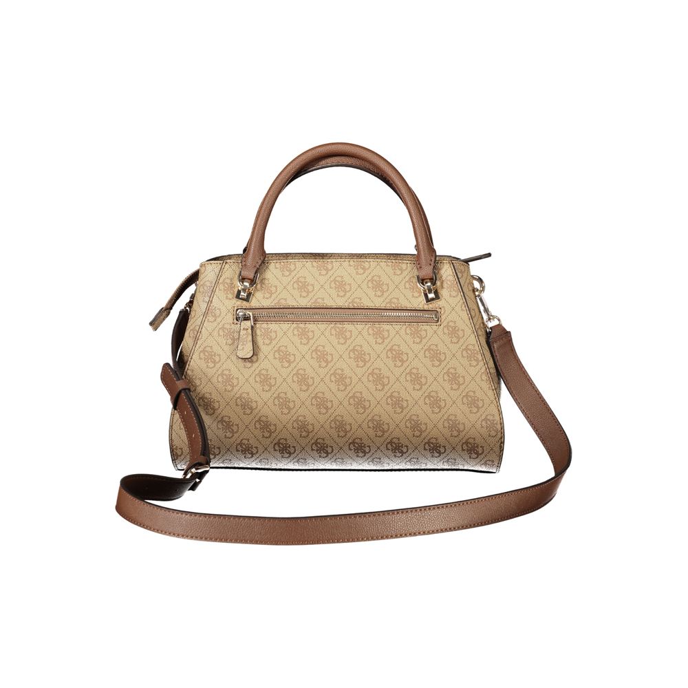 Guess Jeans Damen-Handtasche aus beigem Polyurethan