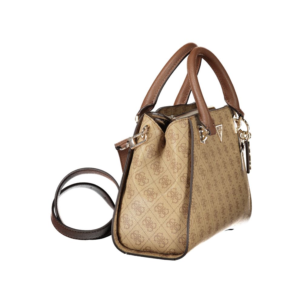 Guess Jeans Damen-Handtasche aus beigem Polyurethan