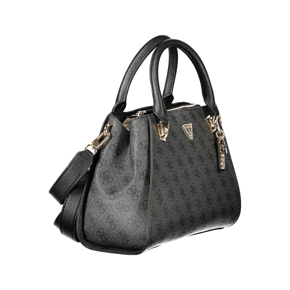Guess Jeans Schwarze Damen-Handtasche aus Polyurethan