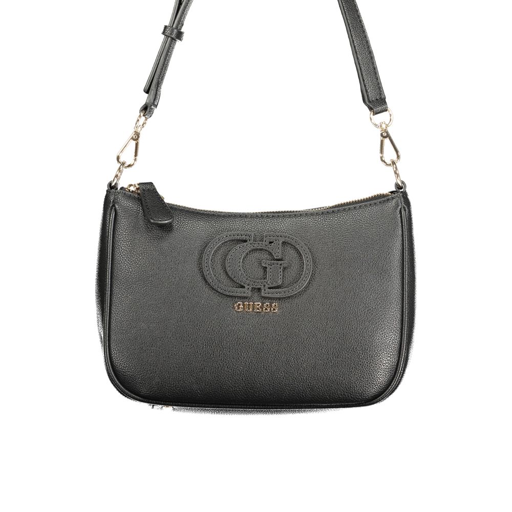 Guess Jeans Schwarze Damen-Handtasche aus Polyurethan