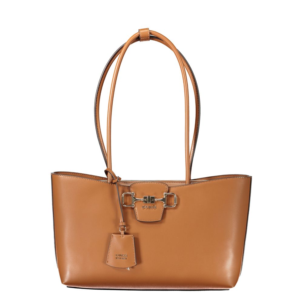 Guess Jeans Braune Handtasche aus Polyethylen