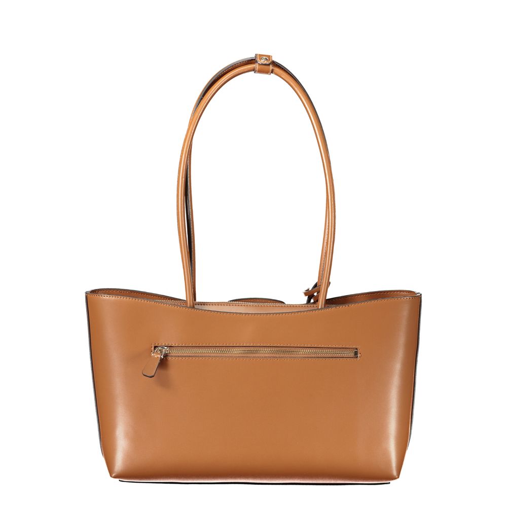 Guess Jeans Braune Handtasche aus Polyethylen