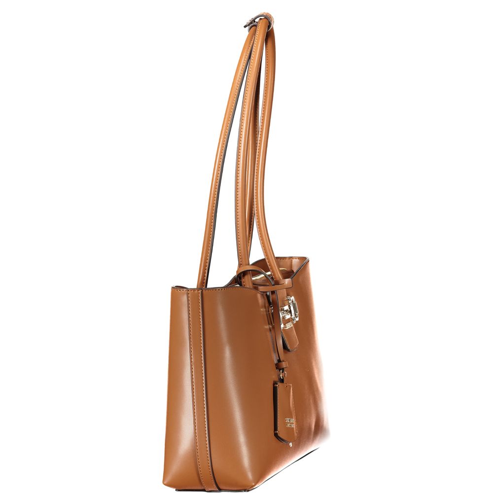 Guess Jeans Braune Handtasche aus Polyethylen