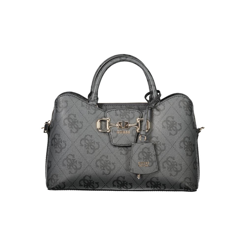 Guess Jeans Schwarze Damen-Handtasche aus Polyurethan