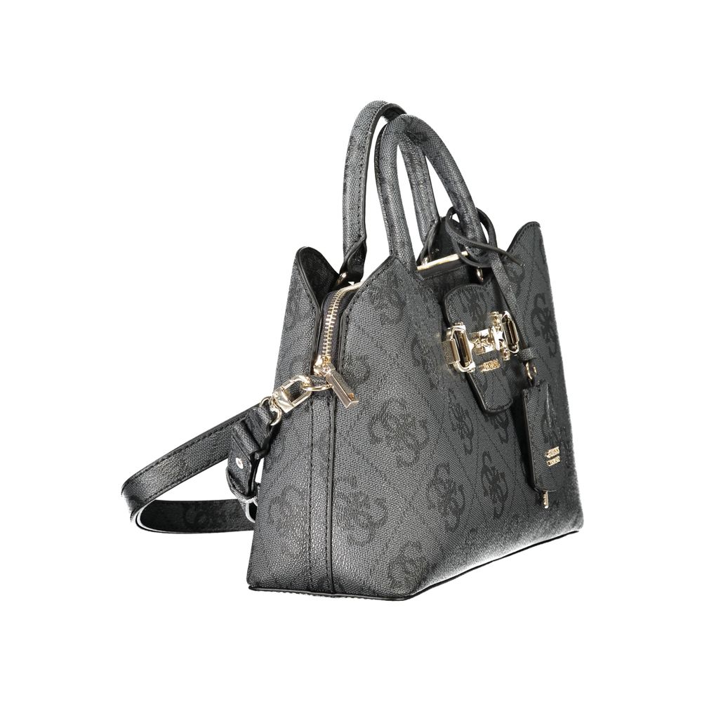 Guess Jeans Schwarze Damen-Handtasche aus Polyurethan