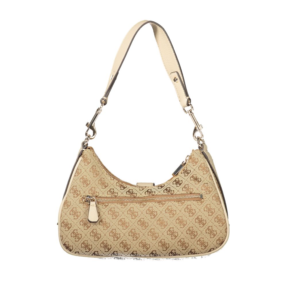 Guess Jeans Damen-Handtasche aus beigem Polyurethan