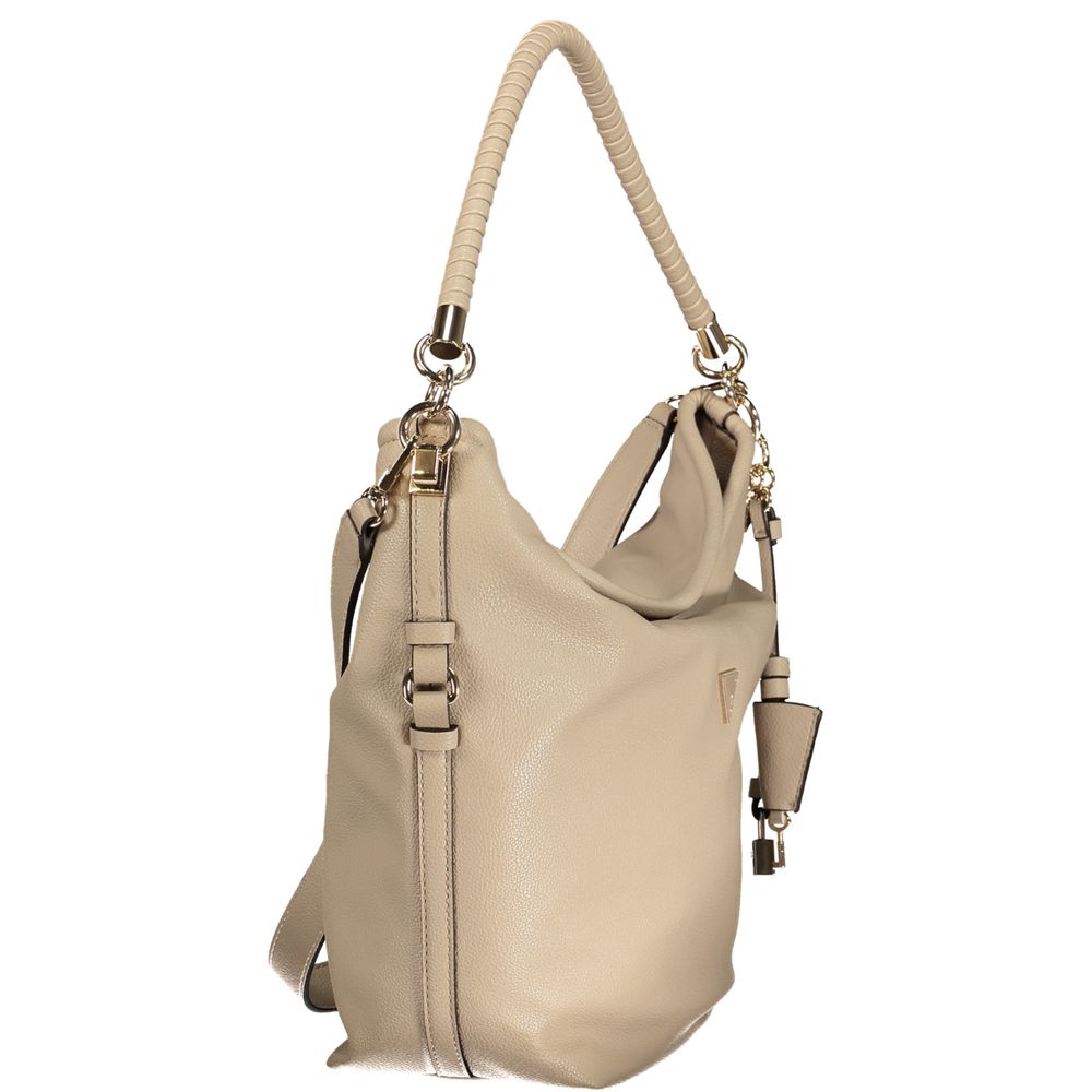 Guess Jeans Damen-Handtasche aus beigem Polyurethan