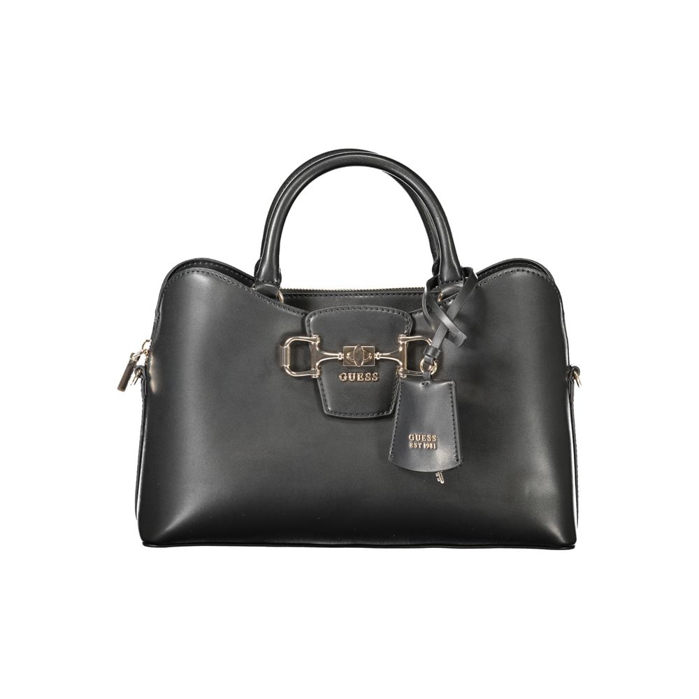 Guess Jeans Schwarze Damen-Handtasche aus Polyurethan