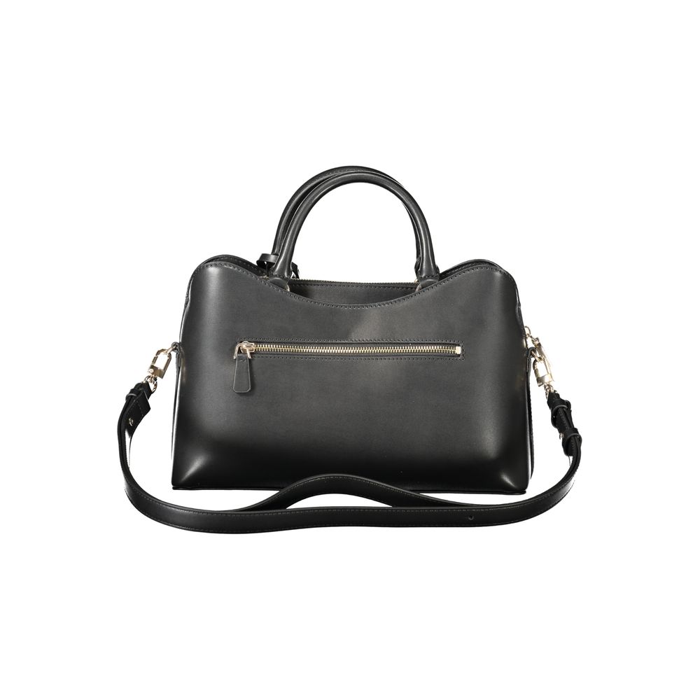 Guess Jeans Schwarze Damen-Handtasche aus Polyurethan
