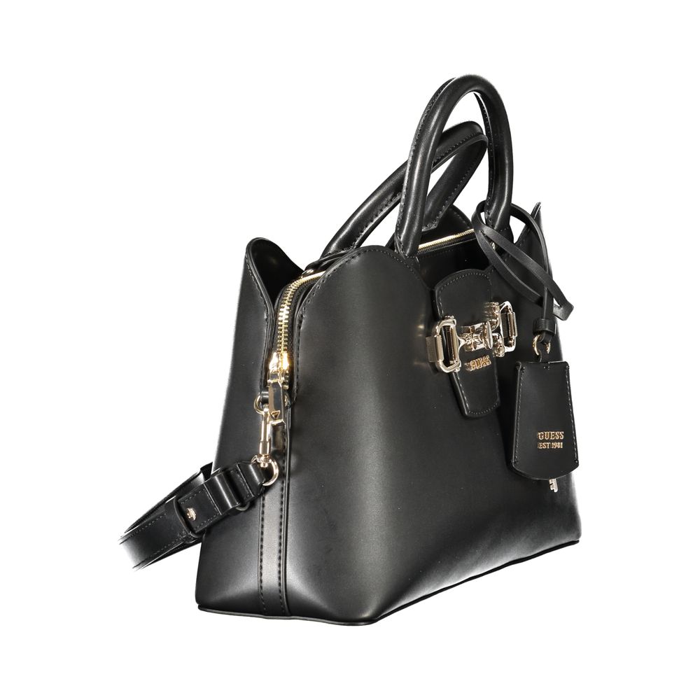 Guess Jeans Schwarze Damen-Handtasche aus Polyurethan