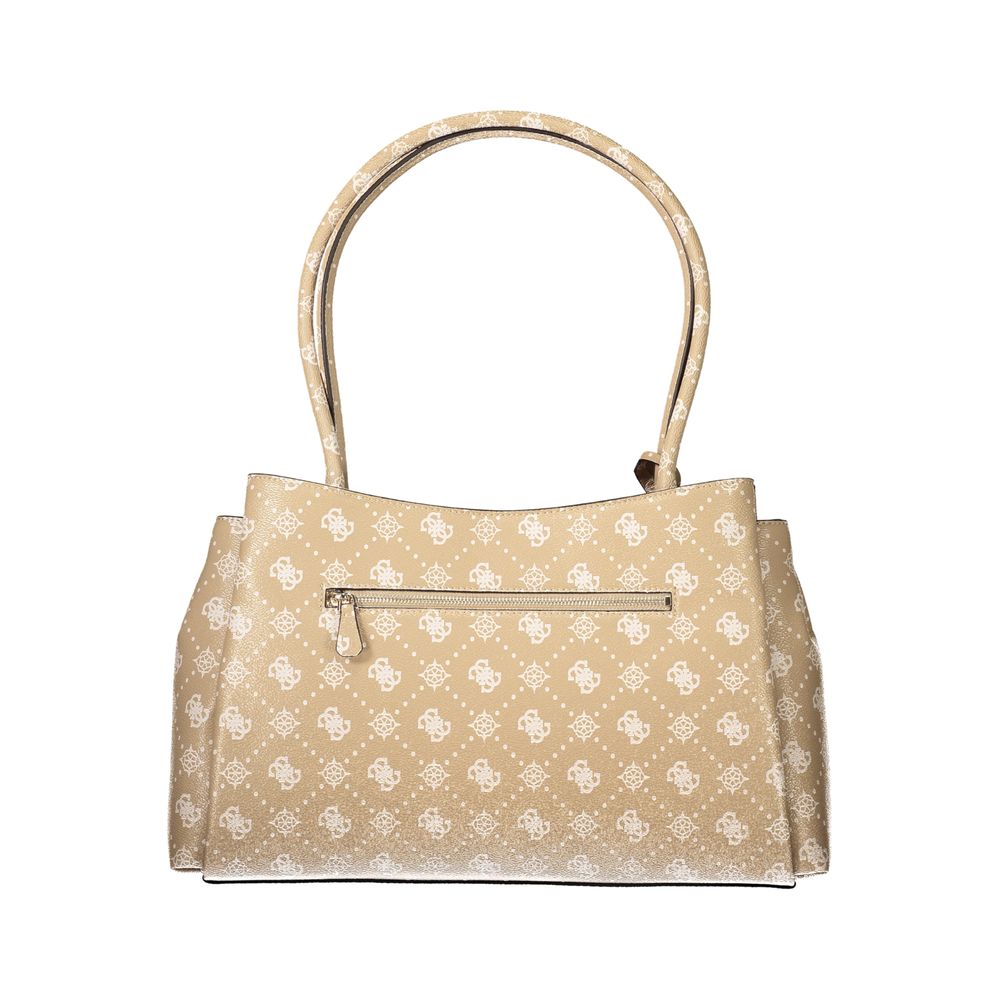 Guess Jeans Damen-Handtasche aus beigem Polyurethan