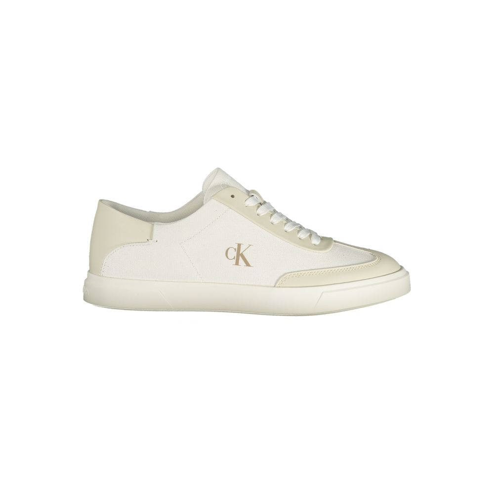 Calvin Klein Weiße Sneaker aus Polyester für sportliche Anlässe