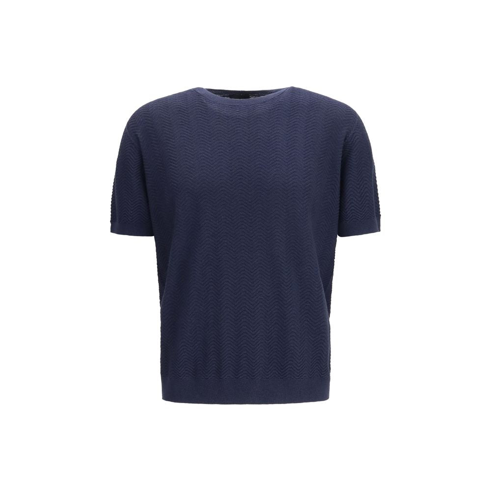 Giorgio Armani Blaues Seiden-Sweatshirt