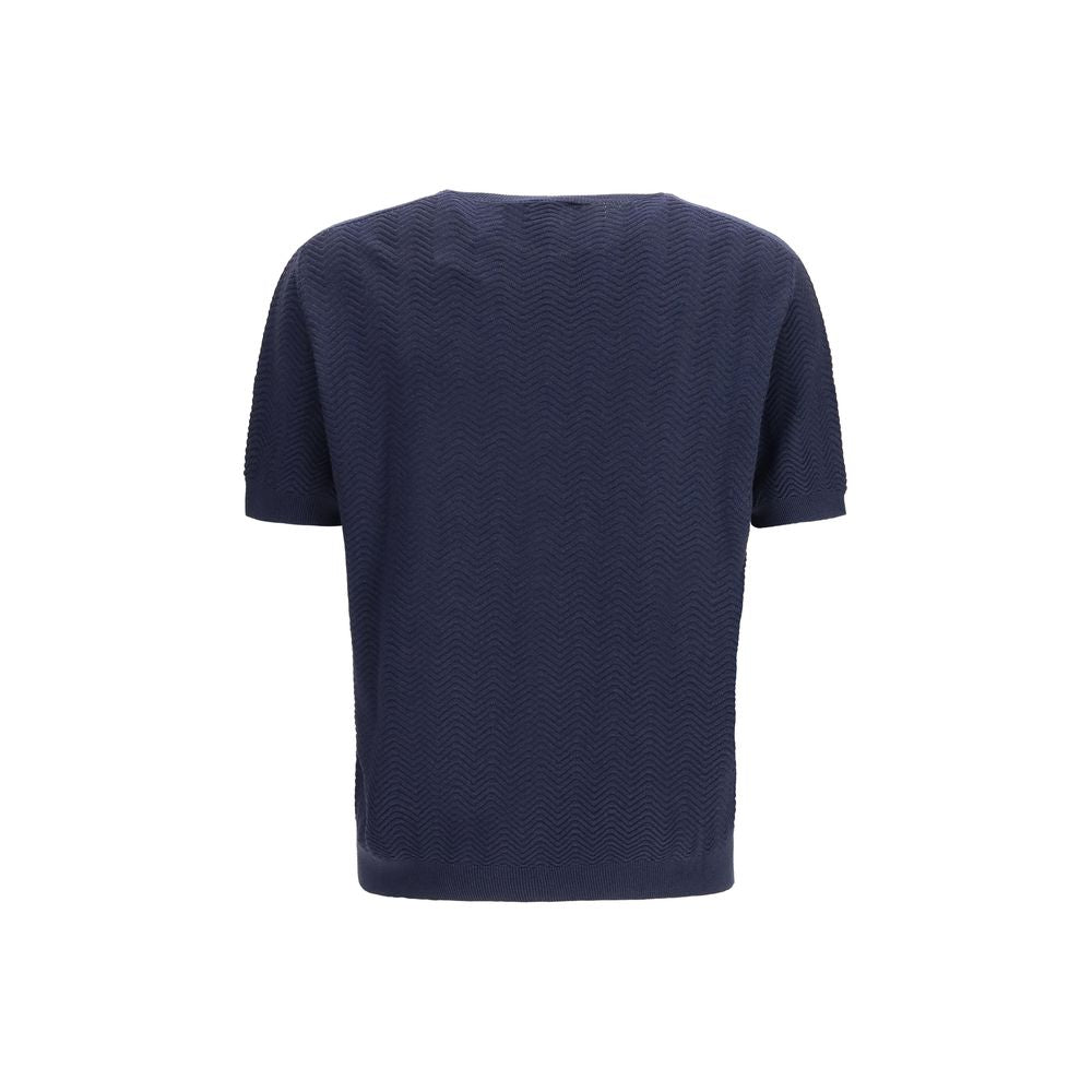 Giorgio Armani Blaues Seiden-Sweatshirt