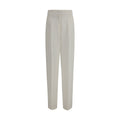 Max Mara Weiße Leinen-Freizeithose