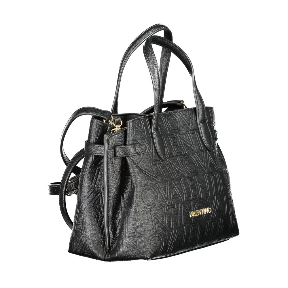 Mario Valentino Schwarze Damen-Handtasche aus Polyurethan