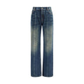 Versace Blaue Jeans aus Baumwolle im geraden Schnitt