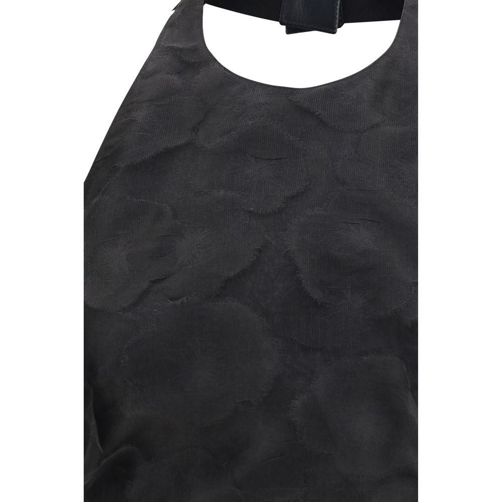 Max Mara Schwarzes Seidenhemd mit Muster