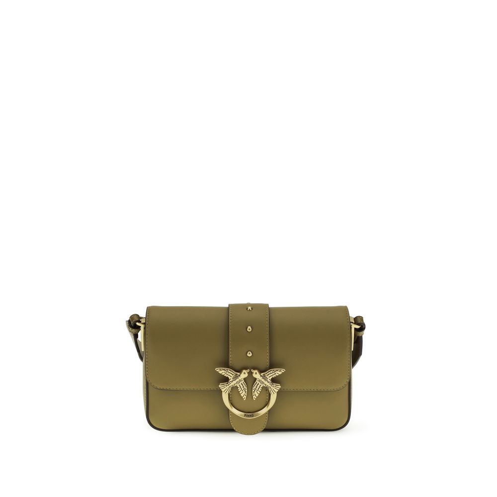 PINKO Bicolor Calf Leather Bos Taurus Schultertasche